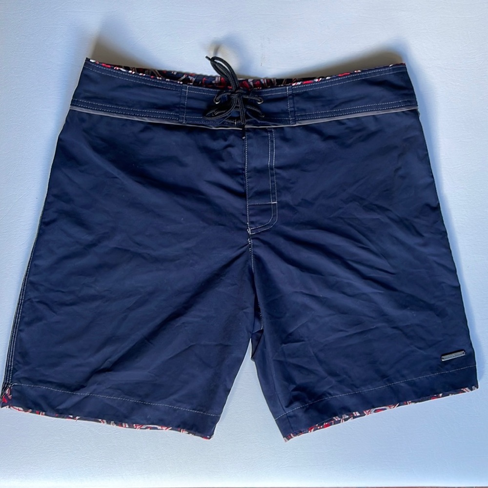 Parke & Ronen Men's Board Shorts Size 32 Blue Inseam 7.5"